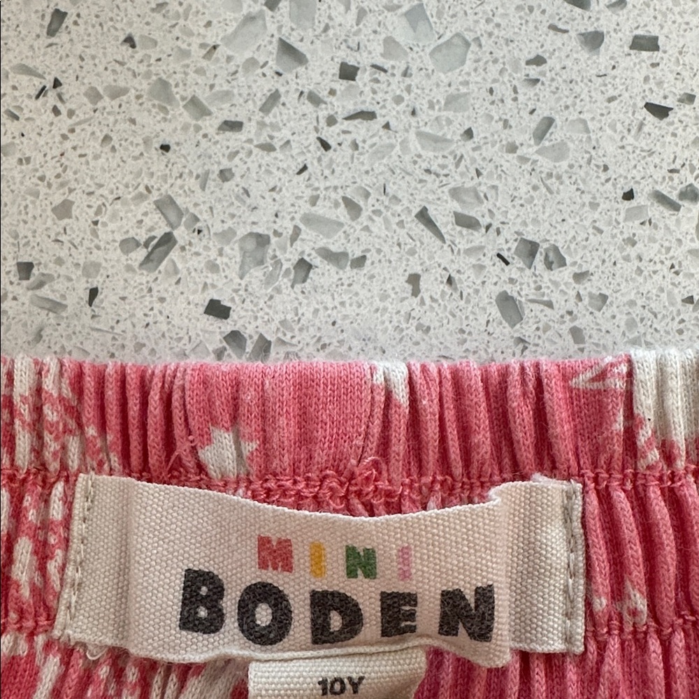 Mini Boden Pink Star Patterned Pajama Pants - Picture 2 of 4